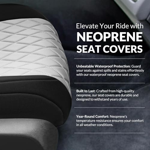 FH Group Custom Fit Car Seat Covers Specifically Made for 2016-2024 Honda Civic, Gray Front Set Ultraflex Neoprene Waterproof Car Seat Cover, Honda Seat Protector by FH Group - Used condition - Image 4