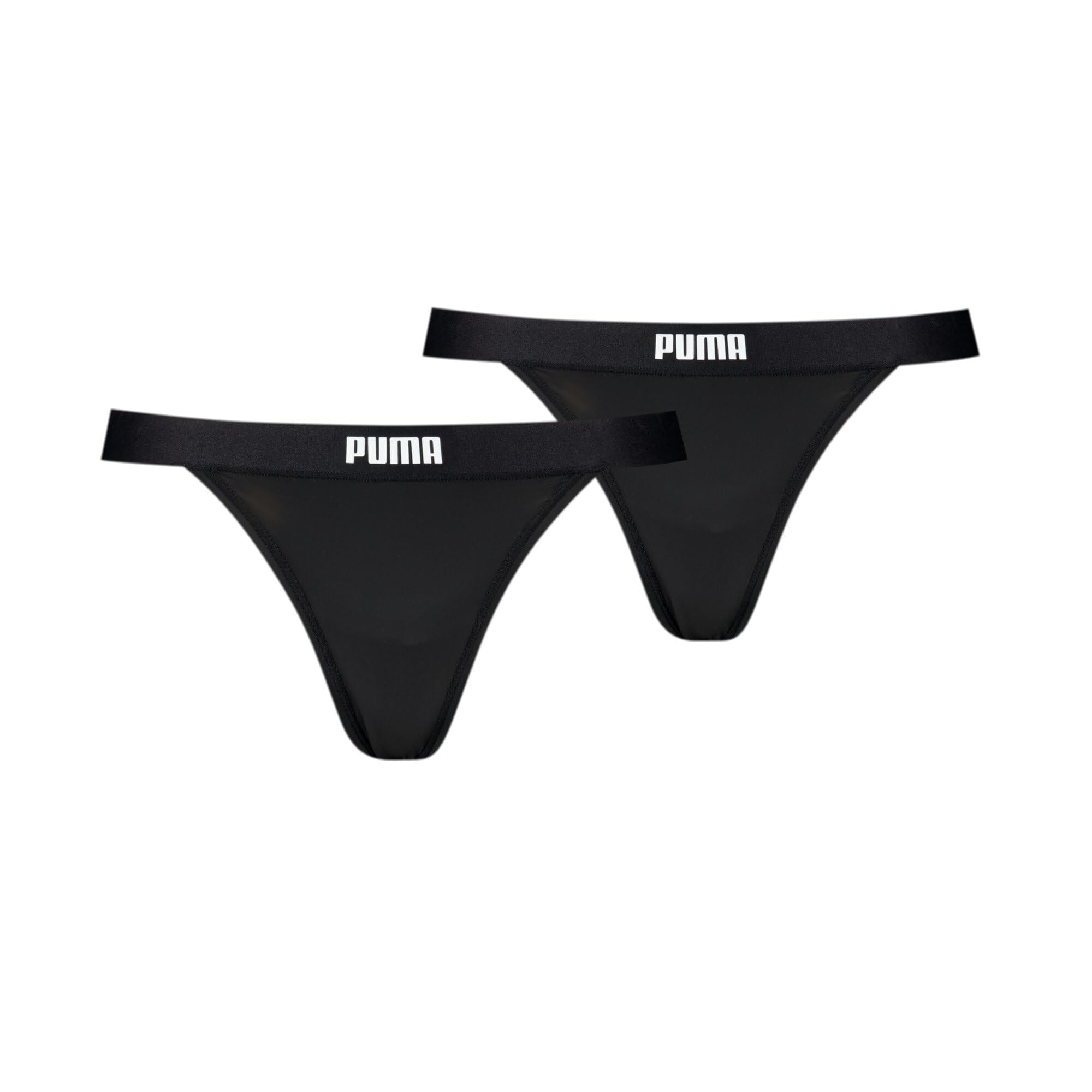 Puma Tanga String Thong Panties, Black