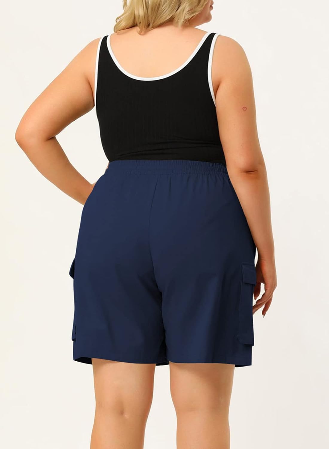 Eytino Womens Plus Size Hiking Cargo Shorts Lightweight Active Athletic Shorts Running Summer Shorts with Pockets(1X-5X) - Image 3