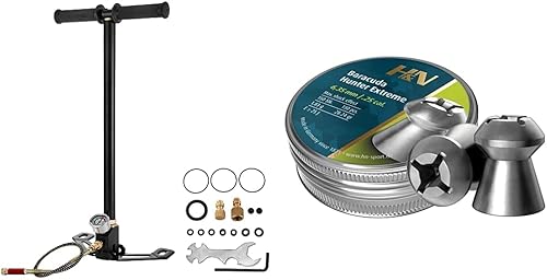 VEVOR Bomba de mano de alta presión Bomba PCP de pistola de aire de 3 etapas Bomba de estribo 4500PSI Bomba de estribo de llenado de rifle de aire