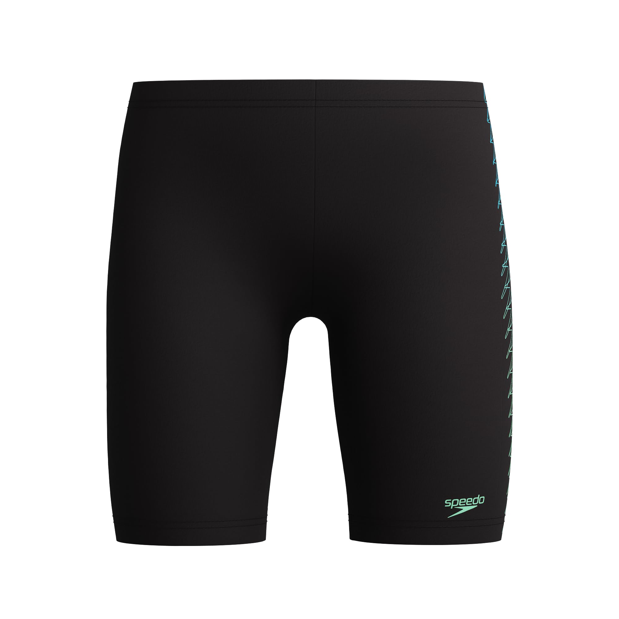 Speedo Traje de baño Plastisol Placement Jammer para niños, color verde