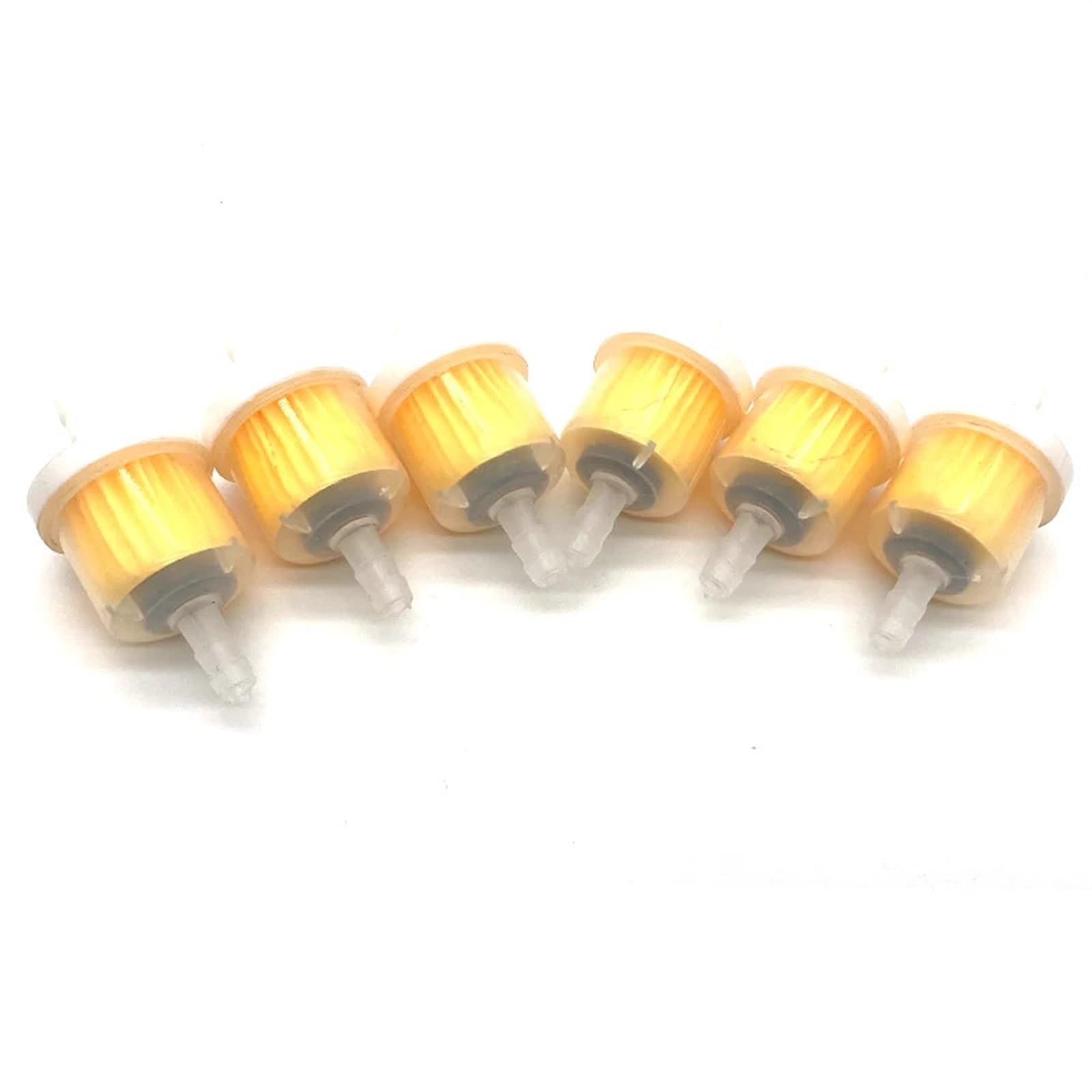 Paquete de 6 filtros de Combustible de Gas con 12 Abrazaderas for GY6 Go Karts ATV Pit Bikes y Quads
