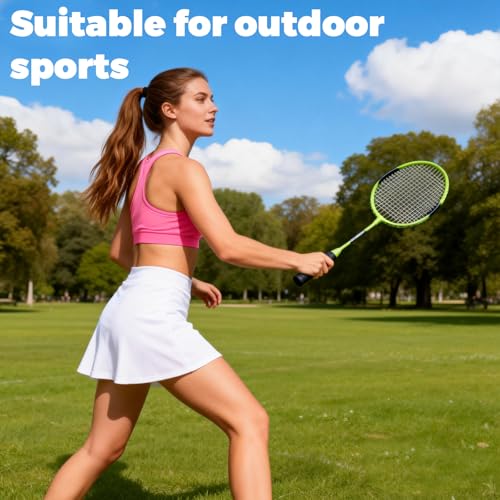 Image of Badminton Racket Set,25 inch Badminton Rackets for Adults with Thickened Nylon Wires & 4 Shuttlecocks Durable for Training Sports & Entertainment Indoor Outdoor