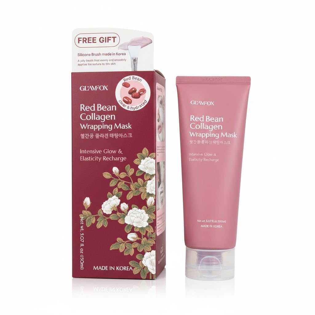 Amazon.com : Glamfox Red Bean Collagen Wrapping Mask, 5.07 fl oz