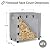 OutdoorLines Waterproof Firewood Rack Cover 4FT, Grey, 420D Oxford Fabric Firewood Log Storage Covering for Patio Logs Holder(Only Cover, No Rack)