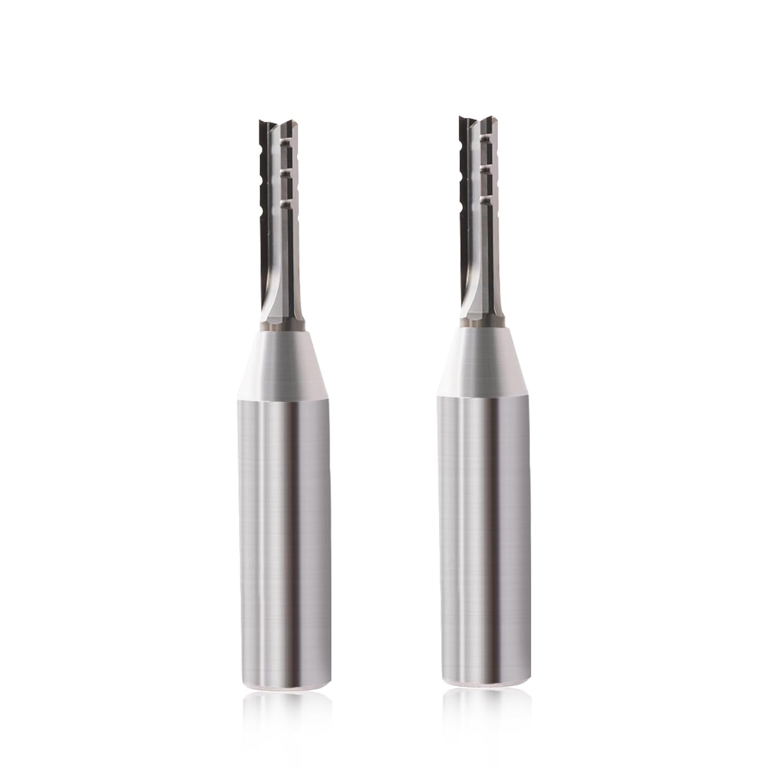 CNC Router Bits 1/2 inch Shank 3 Flutes TCT Straight Router Bit Straight Flute End Mill Cutters Woodworking CNC Trimming Slot Bits Milling Cutter for Wood (12.7 * 6 * 25, 2)