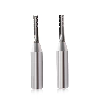 CNC Router Bits 1/2 inch Shank 3 Flutes TCT Straight Router Bit Straight Flute End Mill Cutters Woodworking CNC Trimming Slot Bits Milling Cutter for Wood 12.7 * 6 * 25, 2