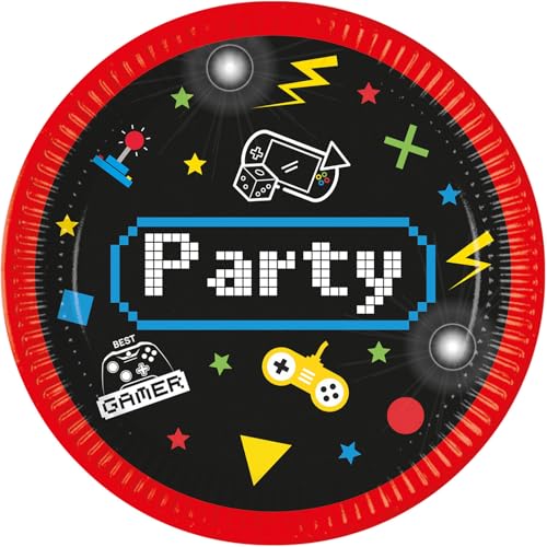 Gaming Party Set avec vaisselle jetable, nappe et gobelets - 2