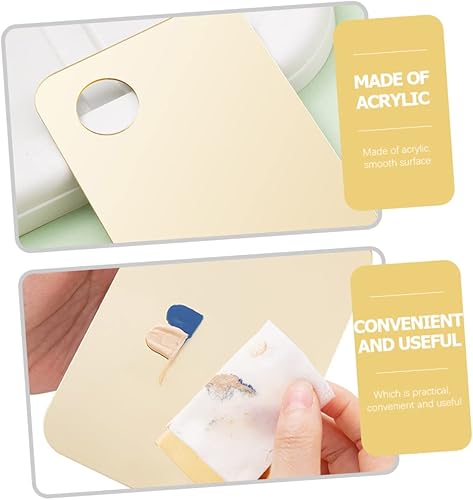 Makeup Mixing Palette Acrylic Blending Trays with Spatula for Foundation Lipstick Eyeshadow Portable Easy to Clean Smooth Surface Durable Mixing Tools