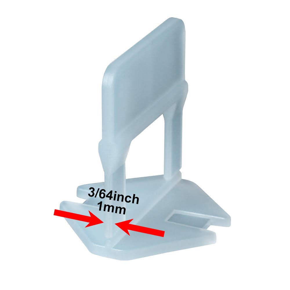 SOLAS Tile Leveling System | 250 Pack Tile Separators | Tile Leveling System 3/64 Inch (1mm) | Tile Leveling Clips (only) To Ensure Your Tiles Are Laid Flat And Even