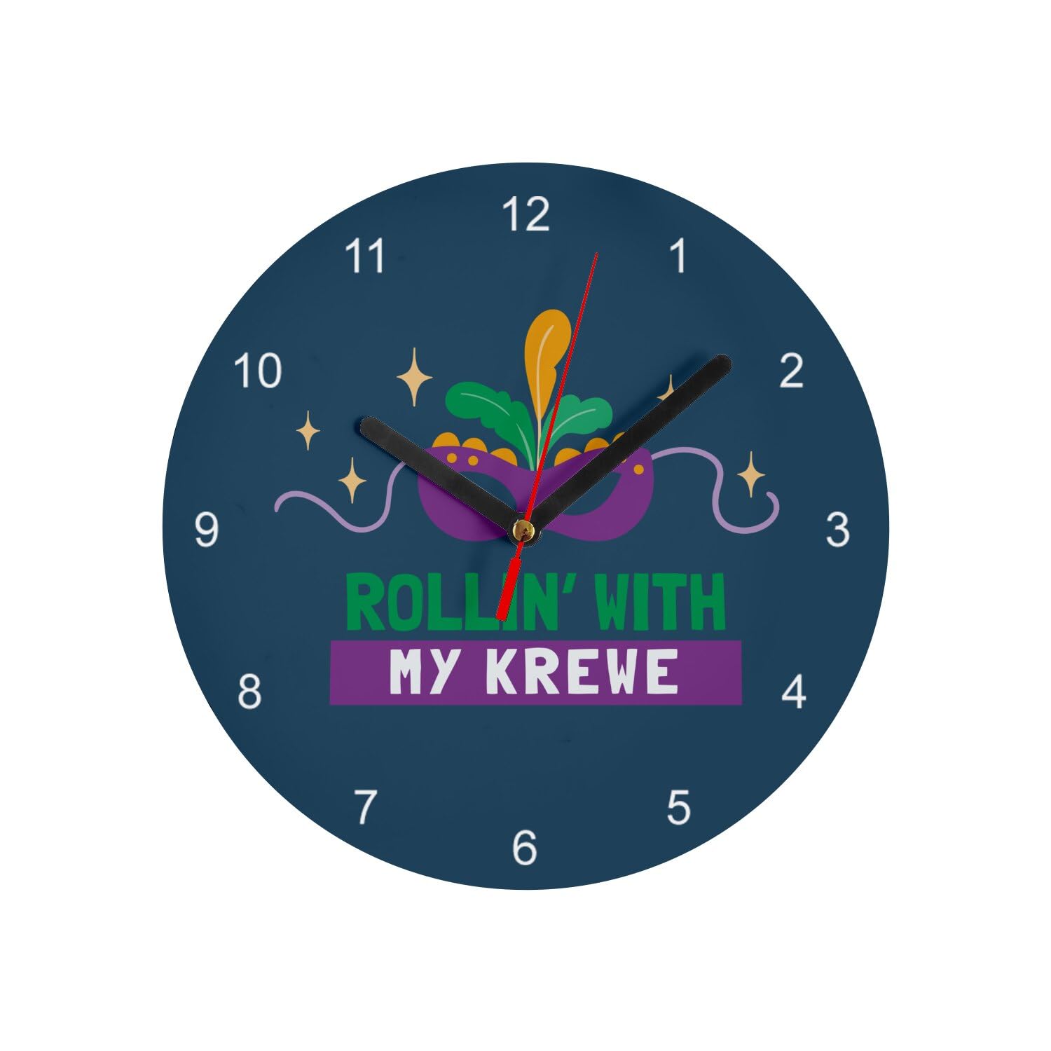 Horloge murale ronde en verre bleu pour habiller un mur vide 20cm