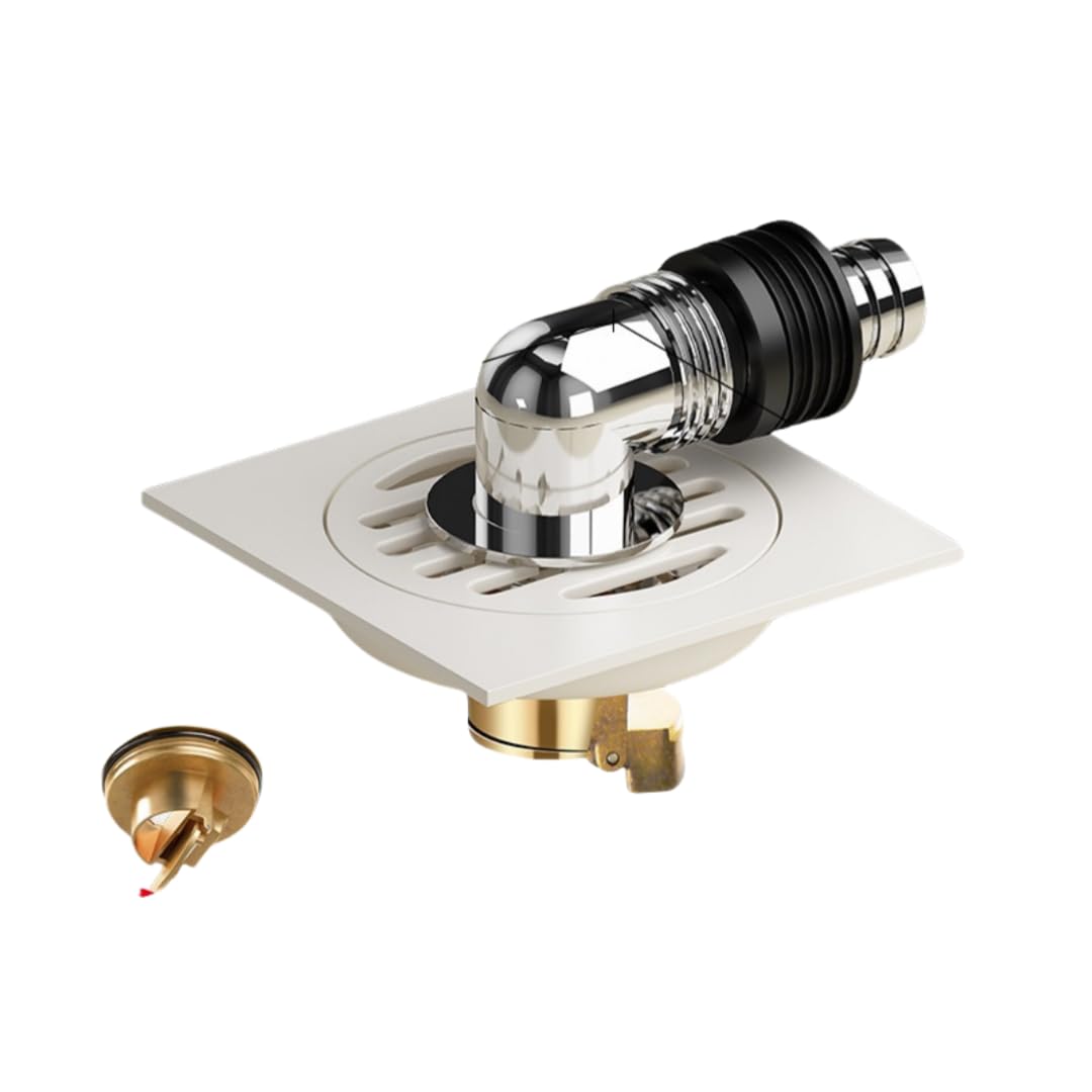 desagüe de Suelo, Drenaje De Piso Baño Desagüe Acero Inoxidable Blanco(Round Bar Dual Use)