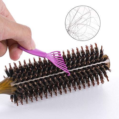 Boar Bristle Hairbrush Vista Round Hair Brush Wooden Handle Anti Static Hairbrush for Hair Styling, Drying, Curling - Image 4