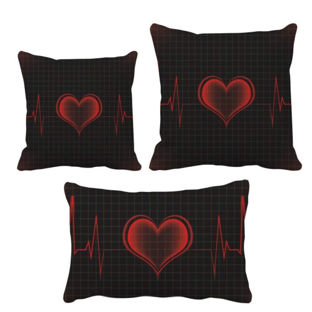 Coussin coeur électrocardiogramme idée cadeau originale