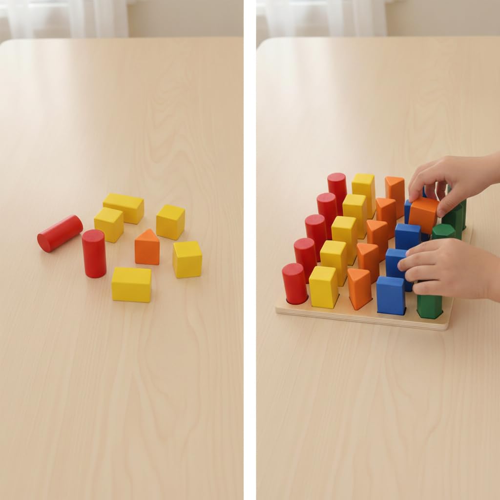 Gioco in Legno per Classificare le Forme