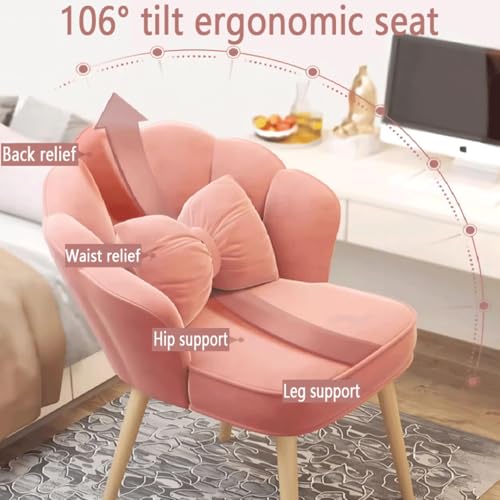 Fauteuil coiffeuse ergonomique contre le mal de dos en velours - 3