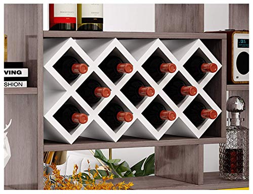 Casier à vin mural géométrique en MDF blanc pour optimiser l'espace - 5
