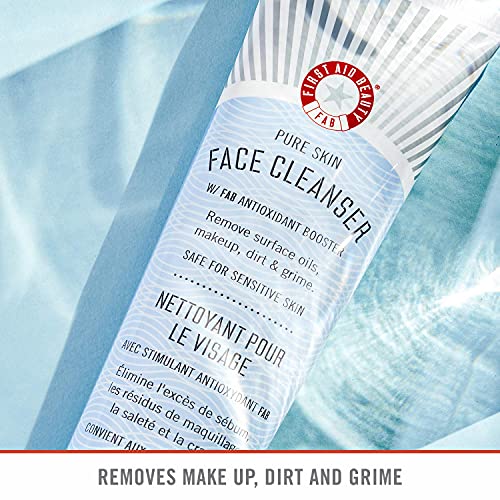First Aid Beauty Bundle: Facial Radiance Niacinamide Dark Spot Serum – 1 Fl Oz.– And Deluxe Mini Pure Skin Face Cleanser – 1 Oz. #TOP4