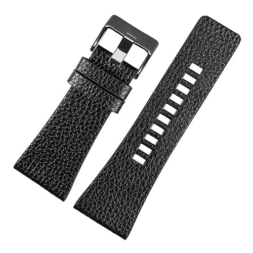 Sangle en cuir pour montre DZ4386 DZ1399 bande noire 22mm 28mm 30mm