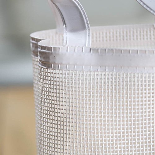 Factory Direct Craft Group of 12 Waterproof, Small, White Vinyl Mesh Bags With Handles for Event Decor, Party Accessory, and Everyday Use