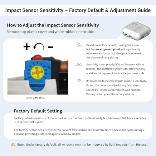 Image of Protect-X Smart Sensor for RAV4 2019-2025(Excludes Prime), Wheel Anti-Theft | Plug & Play Installation, Catalytic Converter Defense, Glass Break Detection, Factory Keyfob Window Operation, Valet Mode