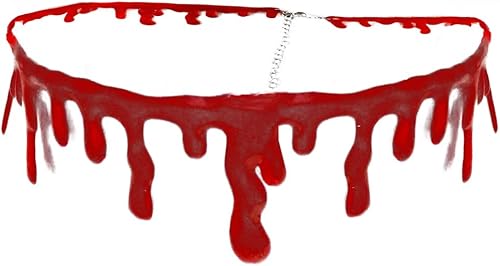Gargantilla para fiesta de Halloween con sangre goteante, accesorio para disfraz de vampiro