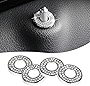 Sodcay 4 Pack Bling Car Inner Door Lock Covers, Rhinestones Pull Rod Bolt Decoration Stickers, Auto Universal Sparkly Door Bolt Cap, Compatible with Mercedes-Benz A/B/C/D/E Class (White)