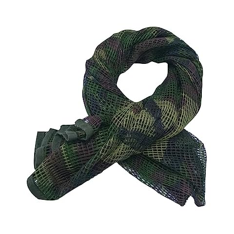 GRVCN Sniper Veil Tactical Scarf Military Body Camo Mesh Net, Double-Sided Camouflage Pattern Scarf For Hunting Wargame Shooting Cover
