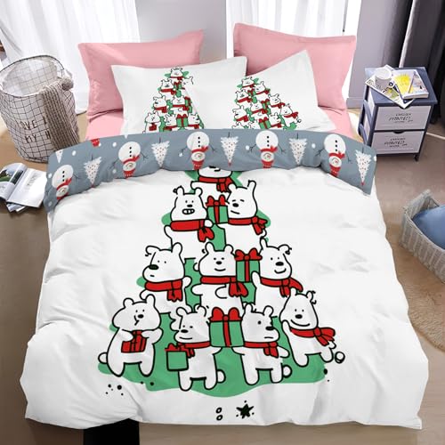 Linge de lit microfibre douce de Noël supérieure avec finitions fermeture éclair - 2