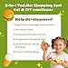 45PCS 3-in -1 Toddler Girl Toy Shopping Carts for Kids Pretend Play Food Toys - Cutting Fast Toy Food Set for Montessori Preschool Learning for Boys&Girls Ages 2 3 4 5 6+ Birthday Gifts