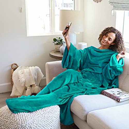 Image of Catalonia Wearable Blanket with Sleeves & Foot Pocket for Adults