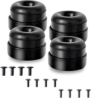 4Pcs Subwoofer Isolation pad Subwoofer Isolation System Compatible with Nearly Every subwoofer Brand and Model （Black）