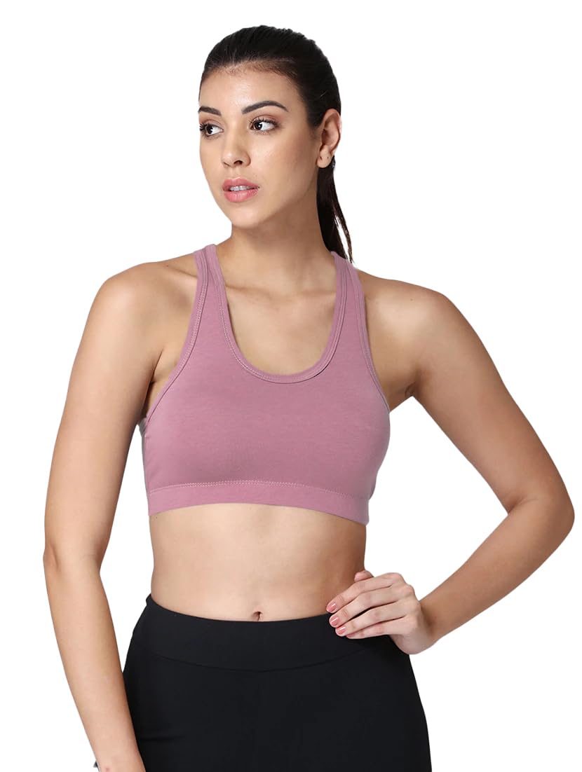 Women's Everyday Cotton Lightly Padded Sports Bra for Gym/Running/Workout Full Support | Removable Pads | Wirefree | Full Coverage | Stretchable-image-28