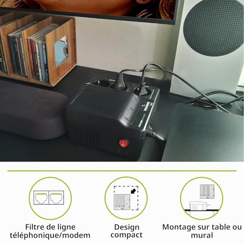 Stabilisateur de tension 1000VA avec protection surtensions - 5