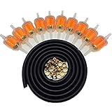 Cocoart 10pcs 1/4 Inch X 5/16 Inch Gas Inline Fuel Filters with Magnet+5 Feet/1.5m 1/4