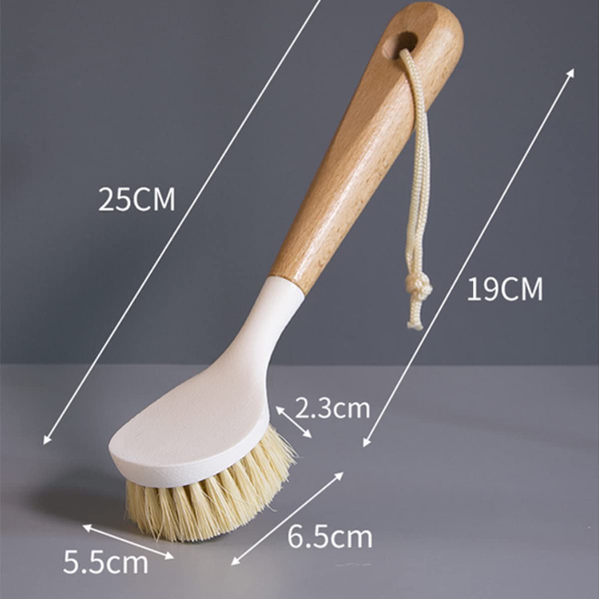 GOZAR 2Pcs Sisal Manico in Legno Pentola Spazzola di Scrubbing Manico Lungo Cucina Pulizia Pentola Pennello Pentola Non Stick Pentole Pentole Ciotola Piatto Pennello