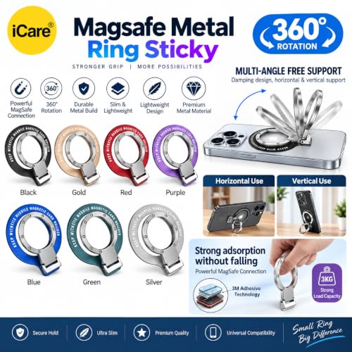 iCare Store iCare Metal Magnetic Phone Ring Holder for MagSafe - Image 8