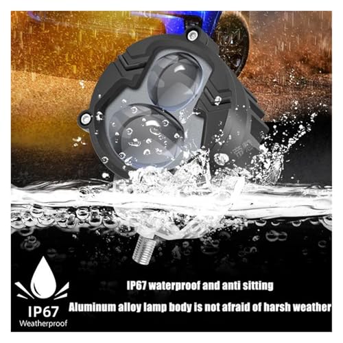 Faros de carretera moto LED doble color para barcos y vehículos todoterreno 5