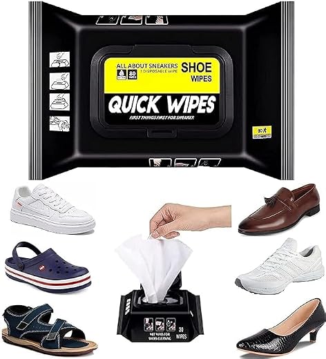 Xmart India Sneaker Wipes Instant Shoe Cleaner Wipes for Quick Dirt &amp; Stain Removal - Sneaker Cleaning Kit for Shoes Effec...