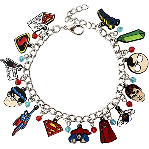 STKTFKK Charm Bracelet Superhero Bracelet for Men Woman