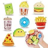 Anboor 8pcs Mini Squishies Food Toys, Kawaii Scented Soft Slow-Rise Simulation Food Squishies, Mini Fidget Toys Party Favors, Goodie Bag Fillers for Boys Girls