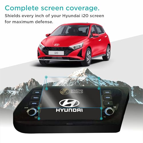 Image of Spartan Shield {2 PACK} SCREEN GUARD For NEW HYUNDAI i20 2024+ || INFOTAINMENT + INSTRUMENT Cluster Protector || Anti Scratch | HD Clarity | Water Resistant || Hyundai Digital Touch Screen Accessory 2026 [Not Tempered Glass] (8-inch Combo)