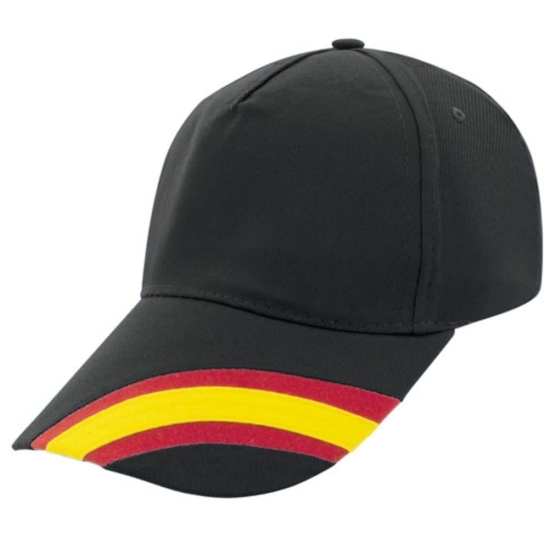 Makio Gorra Bandera de España Regulable Padel Golf Tenis. Gorra 5 Paneles 100% algodón Peinado