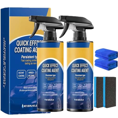 2Pièces Jetdryshop Spray pour voiture,Agent de revêtement à action rapide,Agent de revêtement avancé pour voiture à action rapide, Spray de lavage sans eau