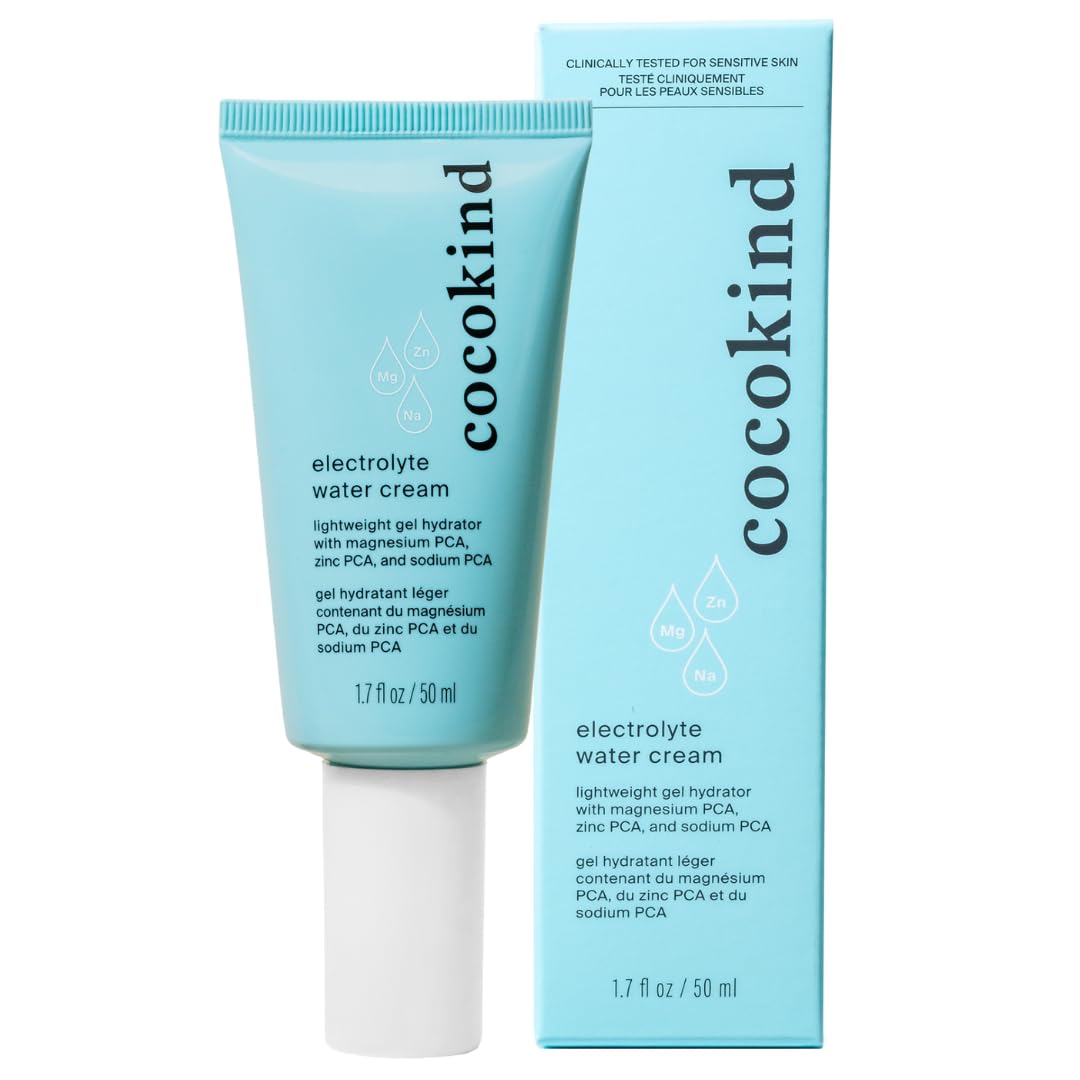 Cocokind Electrolyte Water Cream | Lightweight Water Gel Moisturizer | Balanced Hydrating Day Cream for All Skin Types | 1.7 Fl Oz Cocokind Electrolyte Water Cream | Lightweight Water Gel Moisturizer | Balanced Hydrating Day Cream for All Skin Types | 1.7 Fl Oz