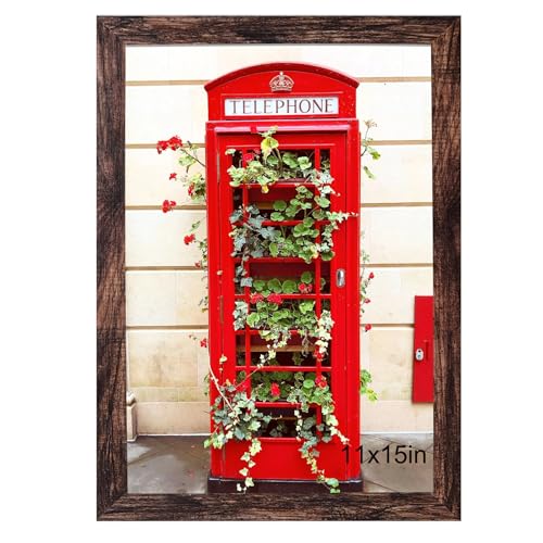 SESEAT 11x15 Picture Frame Rustic Brown Display Pictures for Wall 1 Pack