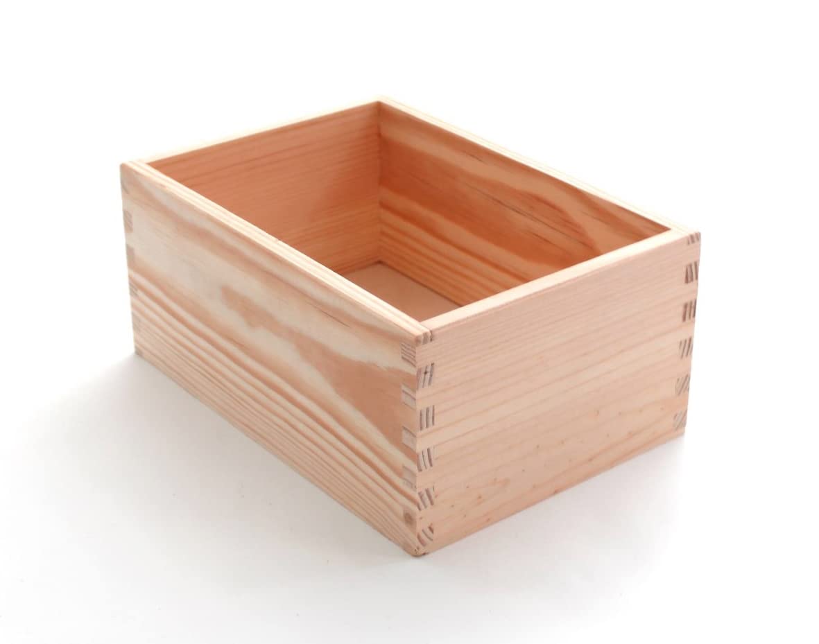 Prestige Wicker Natural Rectangular Wooden Open Display Storage Box