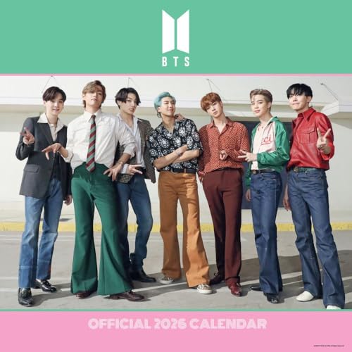 2026 CALENDAR BTS MULTI-LANGUAGE MONTH TO VIEW SQUARE WALL CALENDAR OFFICIAL PRODUCT