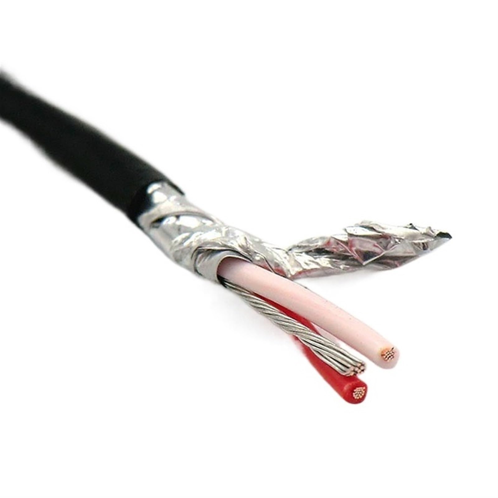 Câble audio blindé à 2 conducteurs de 10 m – Paire torsadée OFC avec blindage en feuille d'aluminium et gaine en PVC for une qualité sonore supérieure