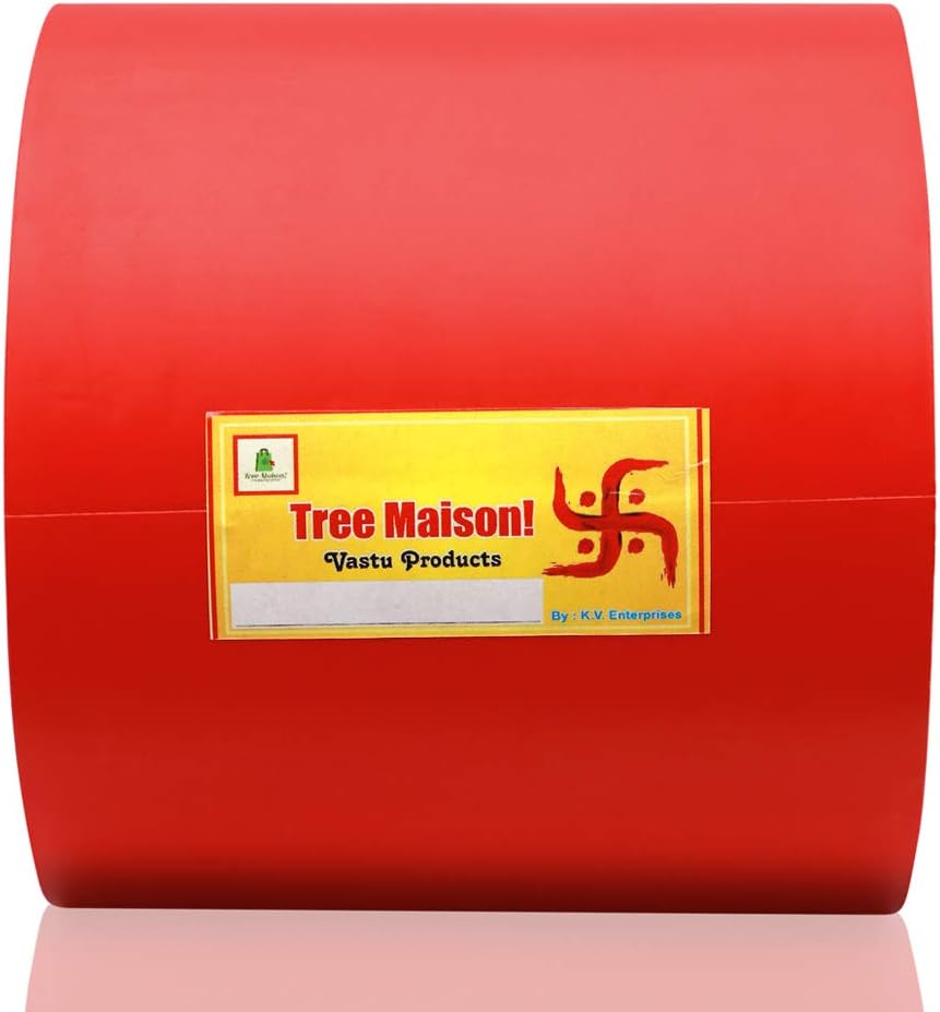 TREE MAISON VASTU RED Tape for VASTU DOSH Remedy for Bathroom and Entrance (MAHA-VASTU Remedy) (4 INCH X 25 Meter) (Pack of 1)…